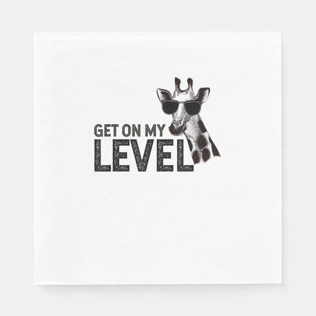 Servilleta De Papel Una Giraffe Graciosa En Mi Nivel (Anverso)