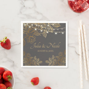 Servilleta De Papel "Una historia de amor se despliega: nuestro Boda