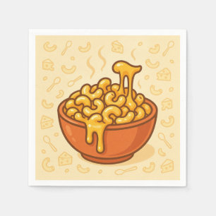 Servilleta De Papel Una ilustración divertida de Macarrones con Queso