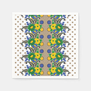 Servilleta De Papel una imagen de un patrón que parece un pavo real