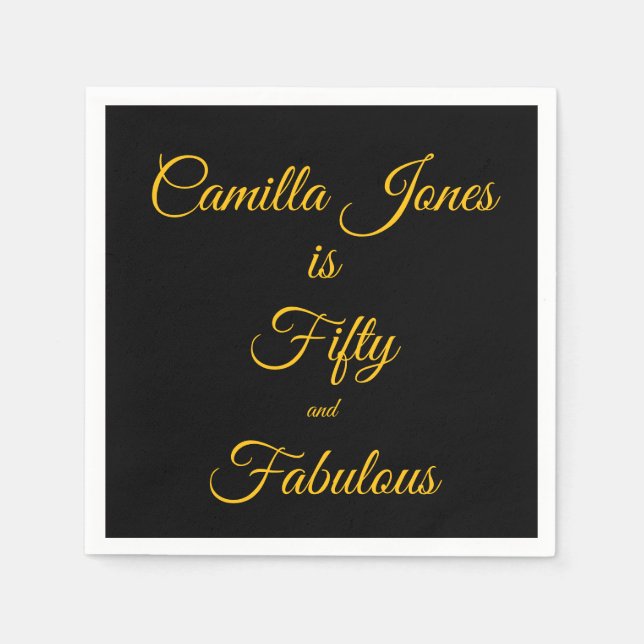 Servilleta De Papel Una invitación personalizada moderna para cumpleañ (Anverso)