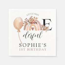 Servilleta De Papel Una maravillosa invitación al cumpleaños del Chica