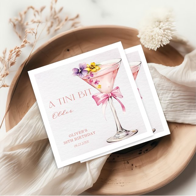 Servilleta De Papel Una Martini Un Poco Más Vieja Fiesta de Cumpleaños (Subido por el creador)