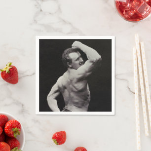 Servilleta De Papel Una nueva pose de los hombres fuertes Eugen Sandow