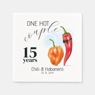Servilleta De Papel Una pareja caliente pimienta picante boda aniversa