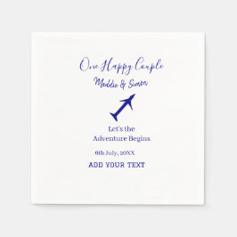 Servilleta De Papel Una pareja feliz comienza la aventura boda co