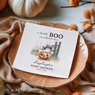 Servilleta De Papel Una pequeña Boo está en camino Baby Shower Western