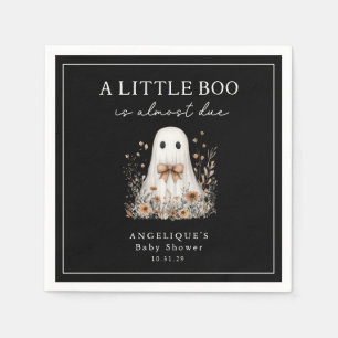 Servilleta De Papel Una pequeña boo flores silvestres fantasma lindo B
