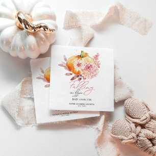 Servilleta De Papel Una pequeña calabaza "De camino" Baby Shower