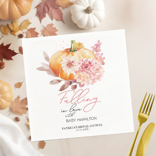 Servilleta De Papel Una pequeña calabaza está en camino Baby Shower