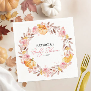 Servilleta De Papel Una pequeña calabaza está en camino Baby Shower