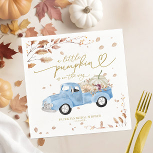 Servilleta De Papel Una pequeña calabaza está en camino: Baby Shower d