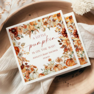 Servilleta De Papel Una pequeña ducha de bebé floral rústica de calaba