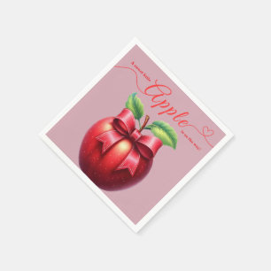 Servilleta De Papel Una pequeña manzana está en camino Shower de beb