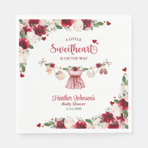 Servilleta De Papel Una pequeña novia de San Valentín para baby shower