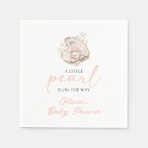 Servilleta De Papel Una pequeña perla está en camino Baby Shower Coste
