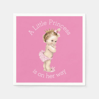 Servilleta De Papel Una pequeña princesa Baby Shower rosada