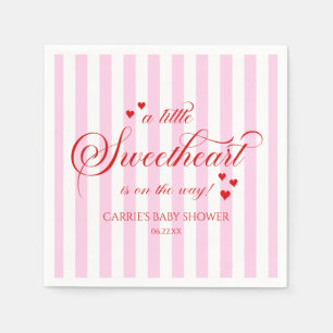 Servilleta De Papel Una pequeña querida corazones rosados rojos Baby S