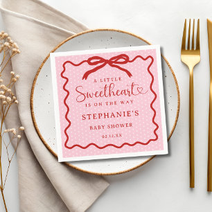 Servilleta De Papel Una pequeña querida está en camino Invitación para