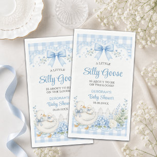 Servilleta De Papel Una pequeña tonta oca Baby Shower Cottagecore azul