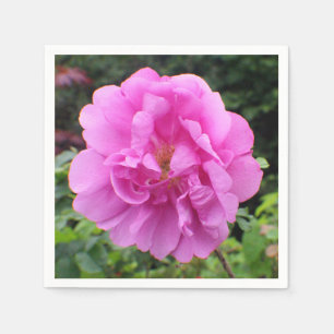 Servilleta De Papel Una Sola Flor Rosa