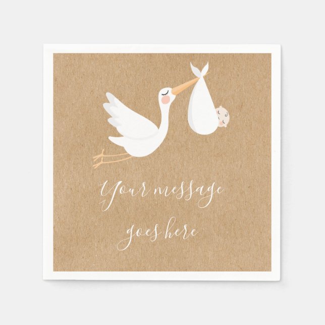 Servilleta De Papel Una tienda de entrega especial Baby Shower / Sprin (Anverso)