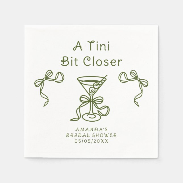 Servilleta De Papel Una Tini Bit Closer Despedida de soltera  (Anverso)