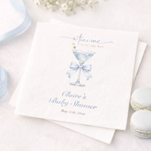 Servilleta De Papel Una Tini Uno En Camino Elegante Fiesta de Bebé Niñ