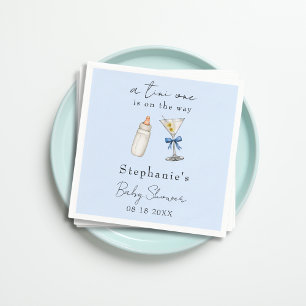 Servilleta De Papel Una Tini Uno Es Una Forma Fiesta de Baby Shower de