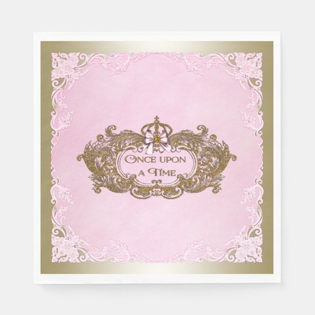 Servilleta De Papel Una vez a la fiesta de cumpleaños (Anverso)