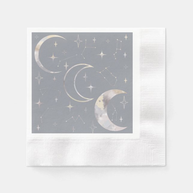 Servilleta De Papel Una vez en una luna azul (Anverso)