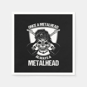 Servilleta De Papel Una Vez Un Metalhead Siempre Un Metalhead Guitar S