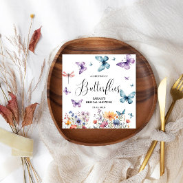 Servilleta De Papel Una vida de mariposas en la mesa de duchas de novi