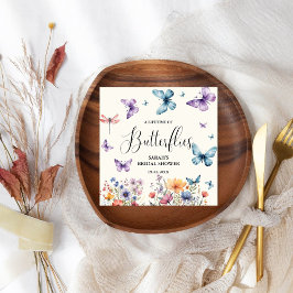 Servilleta De Papel Una vida de mariposas en la mesa de duchas de novi