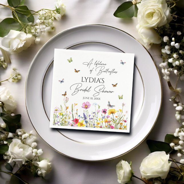 Servilleta De Papel Una Vida de Mariposas Fiesta de Despedida de Solte (Subido por el creador)