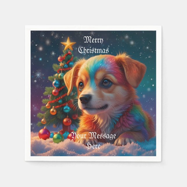 Servilleta De Papel Unas Felices Fiestas Navideñas (Anverso)