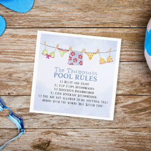 Servilleta De Papel Unas reglas extravagantes de la familia veraniega