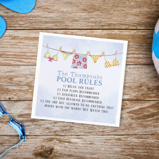 Servilleta De Papel Unas reglas extravagantes de la familia veraniega  (Subido por el creador)