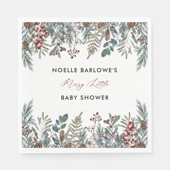 Servilleta De Papel Unas toallas de papel de Baby Shower (Anverso)