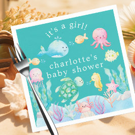 Servilleta De Papel Under the Sea Adventure Baby Shower