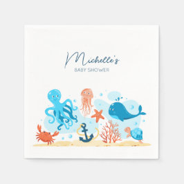 Servilleta De Papel Under the Sea Baby Shower