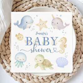 Servilleta De Papel Under The Sea Baby Shower Boy Ocean Paper