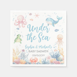 Servilleta De Papel Under the Sea Baby Shower Party