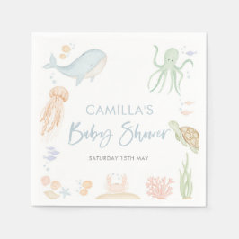 Servilleta De Papel Under the Sea Baby Shower Sea Animal