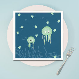 Servilleta De Papel Under the Sea Jellyfish Baby Shower