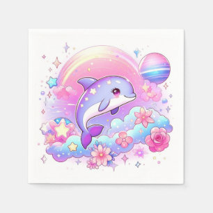 Servilleta De Papel Under the Sea Majestic Dolphin Baby Shower