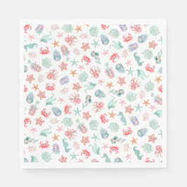 Servilleta De Papel Under the Sea Mermaid Girls Birthday Party