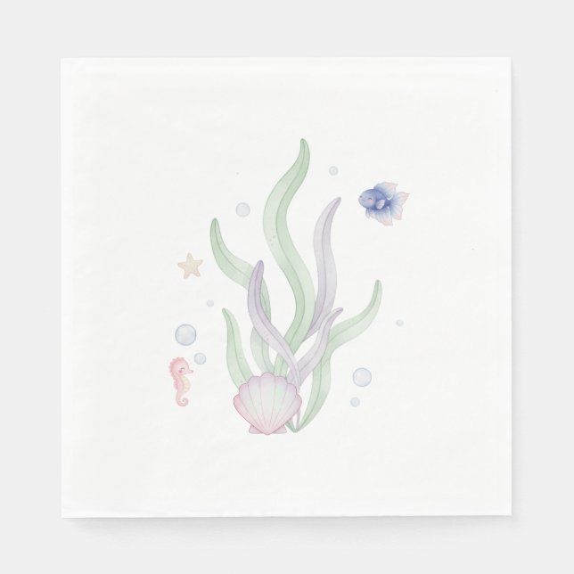 Servilleta De Papel Under the Sea Napkin (Anverso)