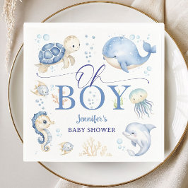 Servilleta De Papel Under The Sea Ocean Baby Shower Boy Paper Napkins