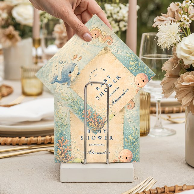 Servilleta De Papel Under the Sea Storybook Baby Shower (Subido por el creador)